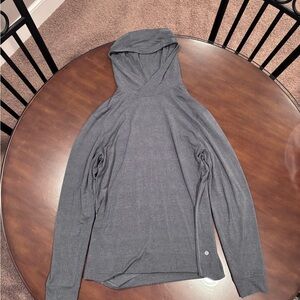 lululemon athletica Dark grey/green Long Sleeve Hooded shirt
